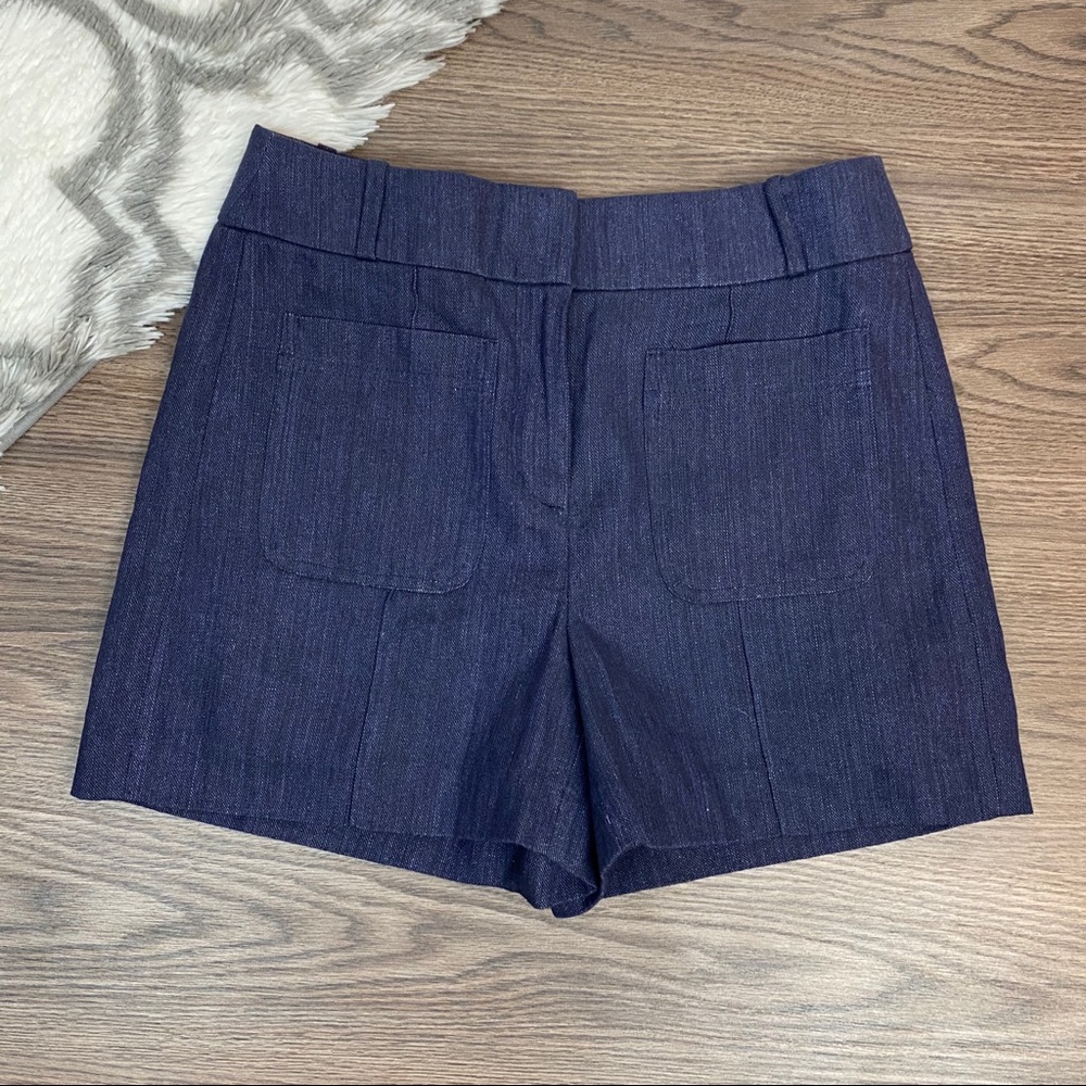 NWT Loft Linen Blend Navy Shorts Size 4